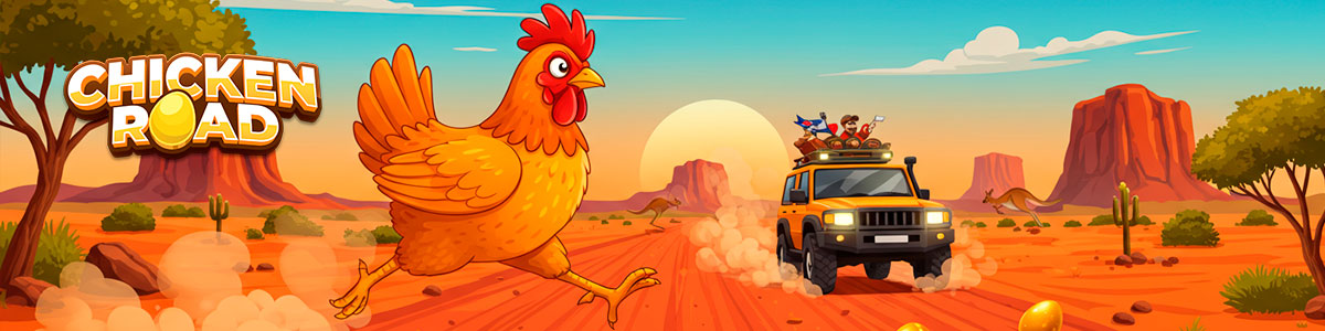 Chickens Road Australia Pokies Banner